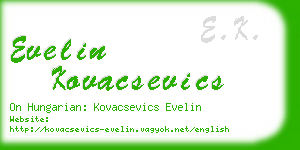 evelin kovacsevics business card